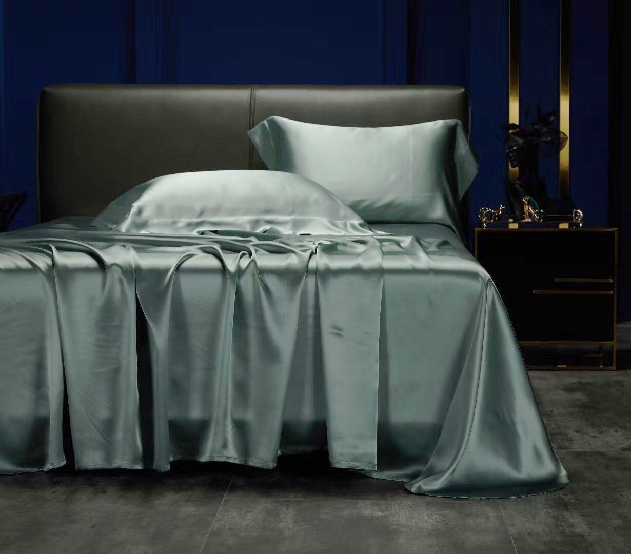 New Arrival Matcha Duvet Cover in 100% 6A Grade Silk, 25 Momme Muberry Silk Bedding for King, queen, custom size.
