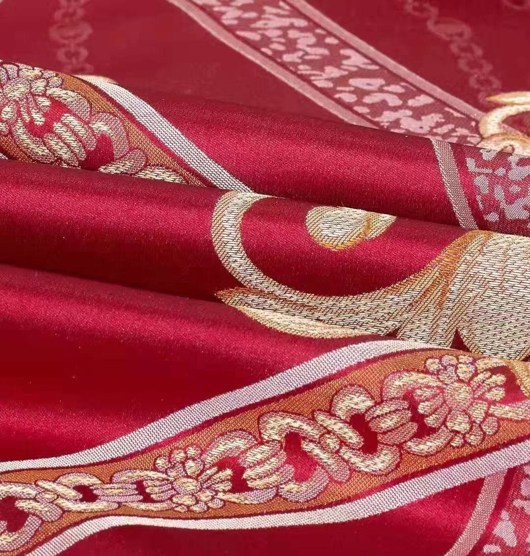 New Wedding Jacquard Lace Charmeuse Silk  100% 6A Mulberry Silk Set King,Queen 3 pieces