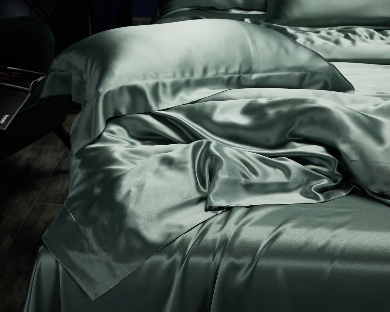 New Arrival Matcha Duvet Cover in 100% 6A Grade Silk, 25 Momme Muberry Silk Bedding for King, queen, custom size.