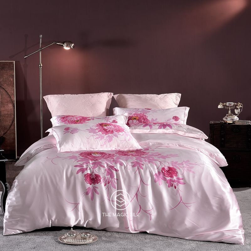 PINKY QUEEN - 16 Momme 100% Silk Bedding 4pcs Suite