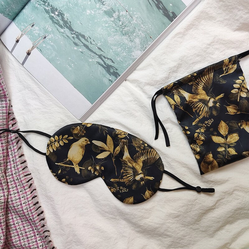 SKYLARK VINTAGE Style 100% Silk Eye Mask