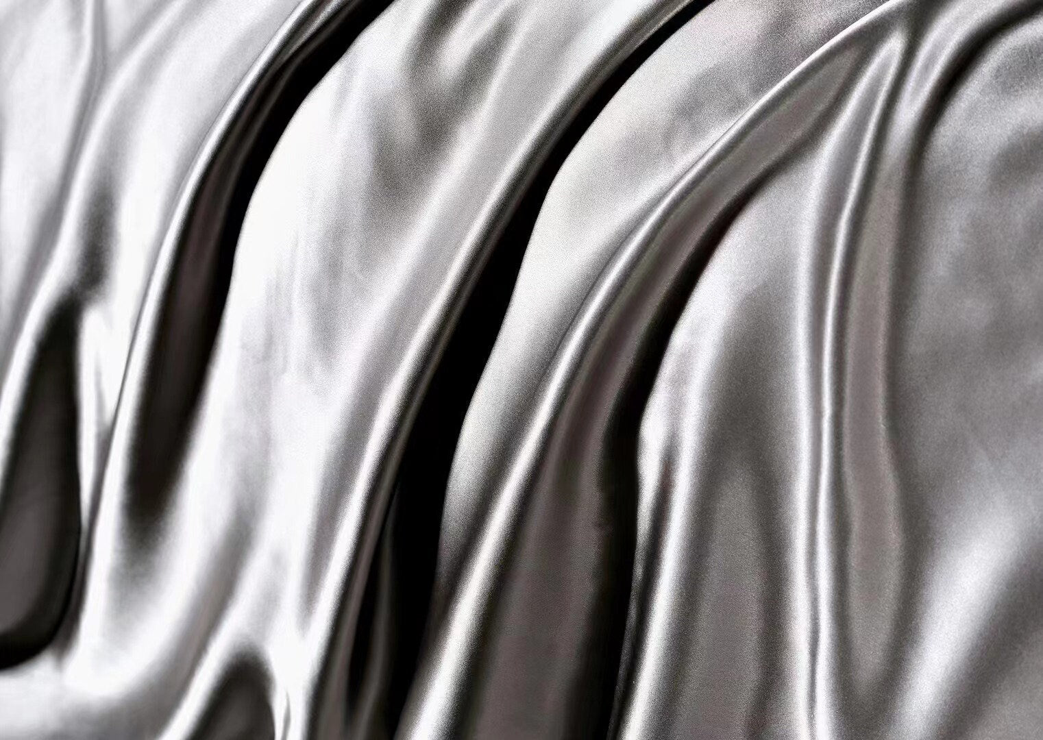 SMOKY GRAY - 25 Momme Mulberry Silk Bedding, Silk Duvet Cover, Silk Fitted Sheet, Silk Flat Sheet, Silk Pillowcase, 100% SILK