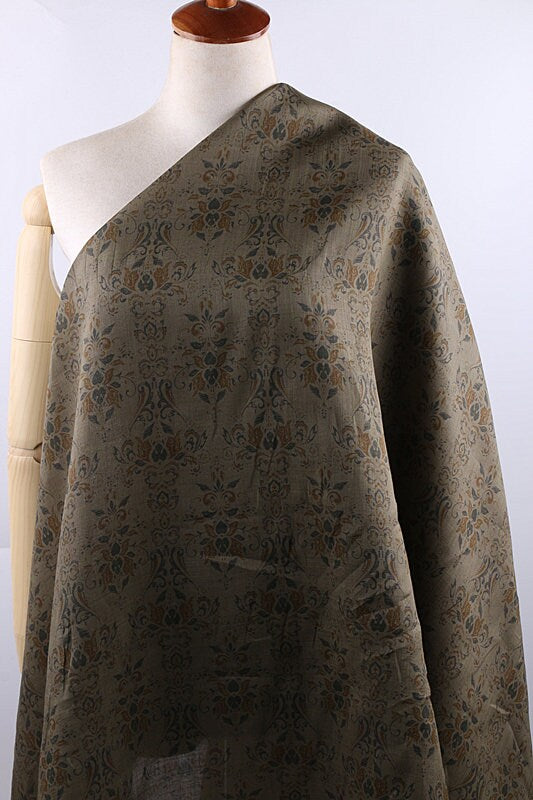 HEHUI - Flowers Print Ramie Fabric - 140cm wide by the Yard