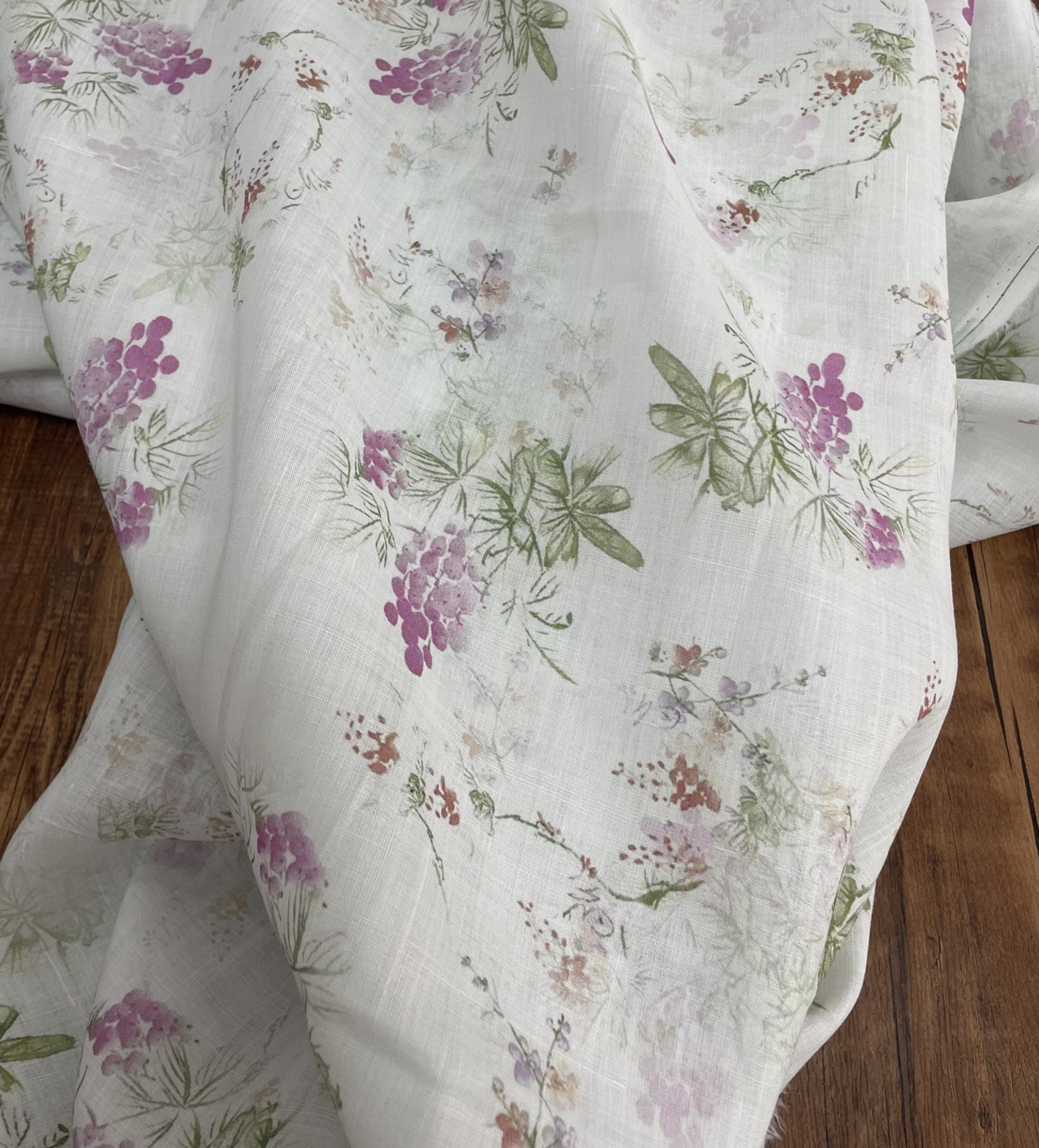 BANRUO - Digital Printing 42 Thread Count Ramie Fabric - 140cm wide by the Yard