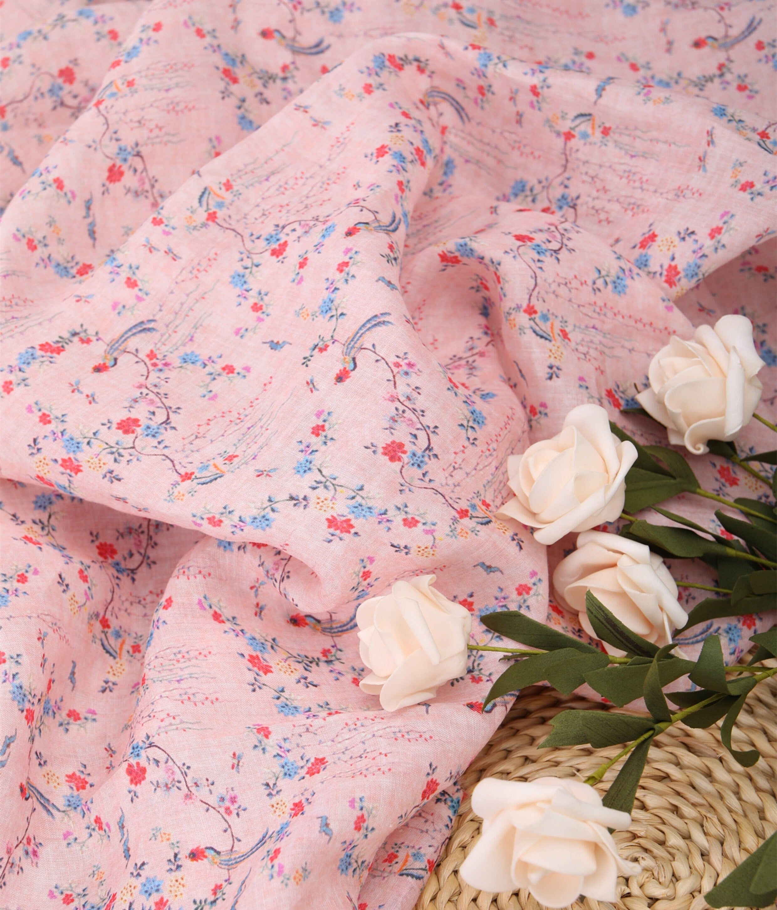 YUEER - Digital Printing 42 Thread Count Ramie Fabric - 140cm wide by the Yard