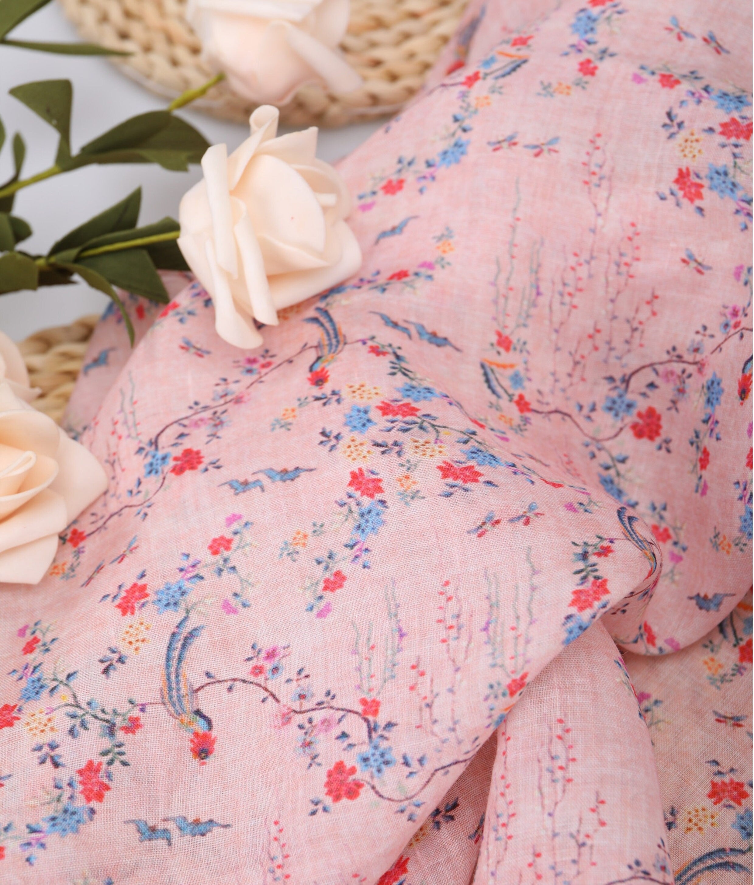 YUEER - Digital Printing 42 Thread Count Ramie Fabric - 140cm wide by the Yard