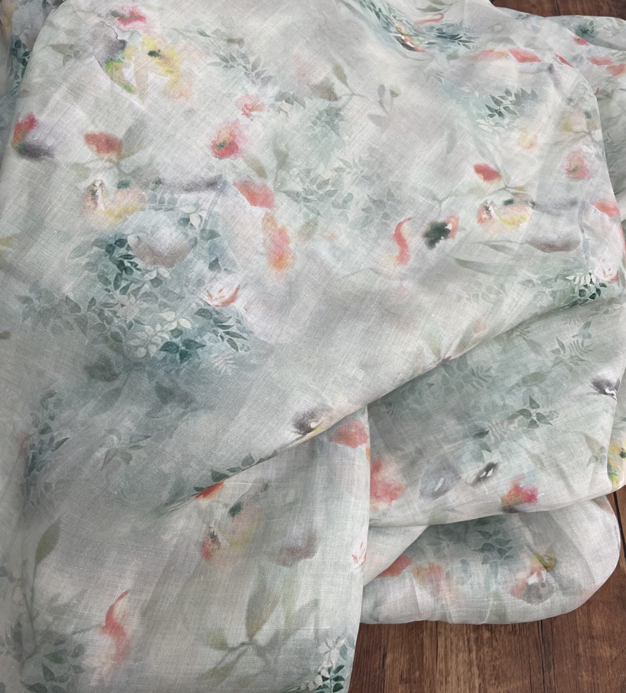 QINGZHI - Digital Printing 42 Thread Count Ramie Fabric - 140cm wide by the Yard