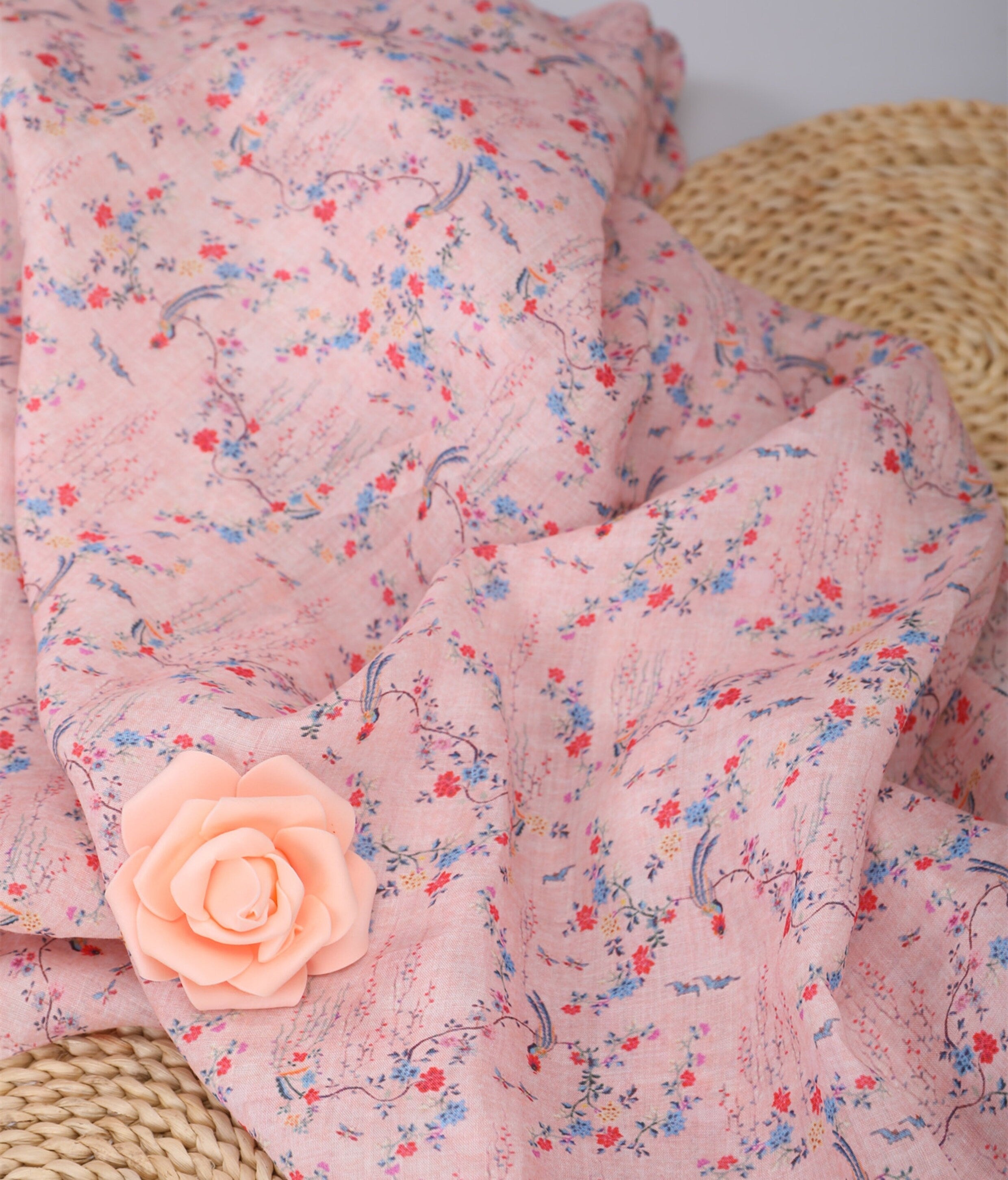 YUEER - Digital Printing 42 Thread Count Ramie Fabric - 140cm wide by the Yard