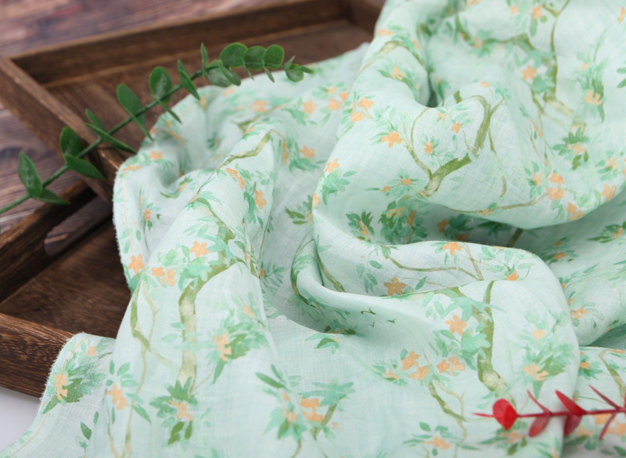 FANXI - Digital Printing 42 Thread Count Ramie Fabric - 140cm wide by the Yard