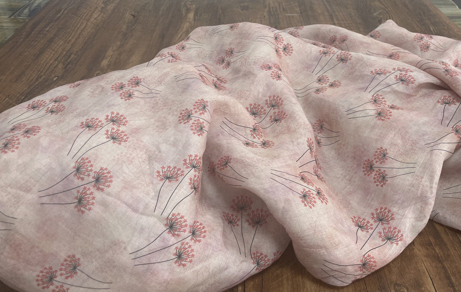 JINGSHI - Digital Printing 42 Thread Count Ramie Fabric - 140cm wide by the Yard