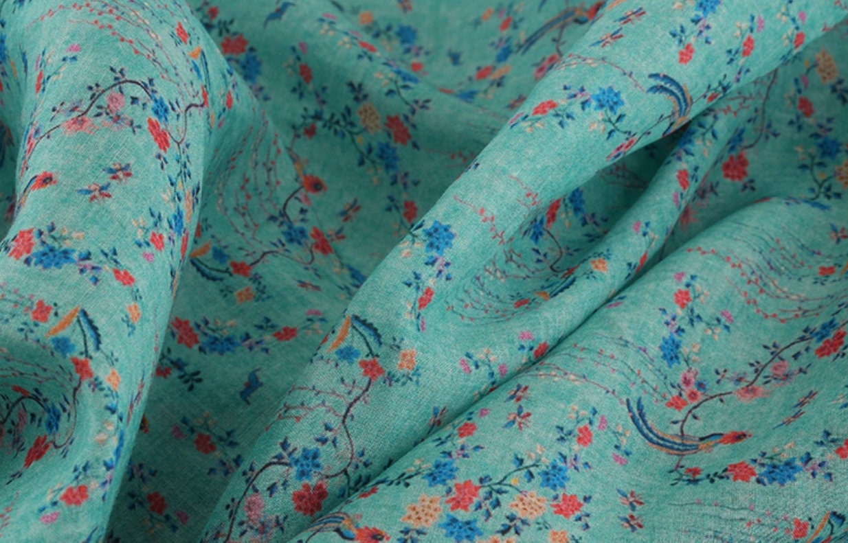 TINGYU - Digital Printing 42 Thread Count Ramie Fabric - 140cm wide by the Yard