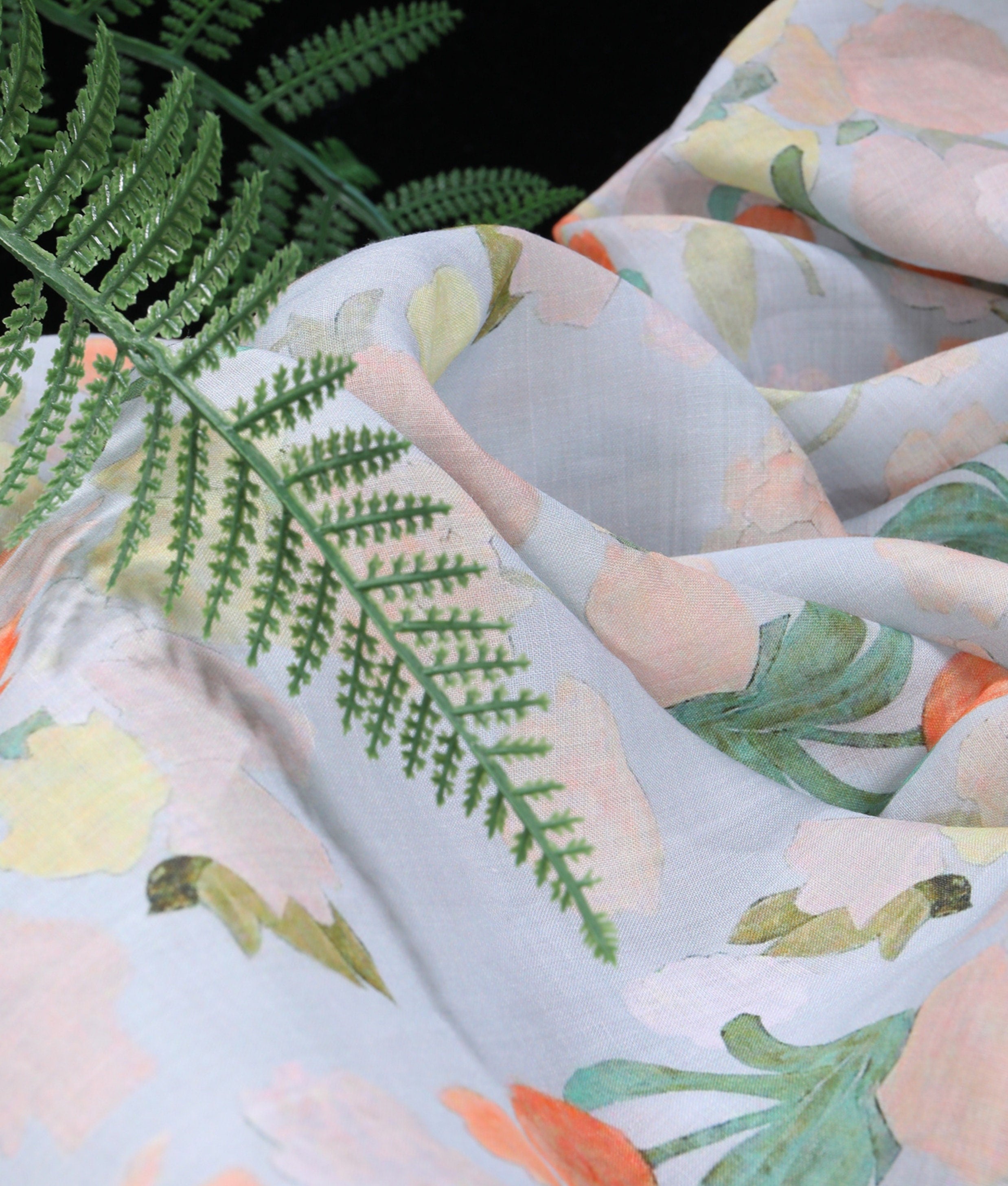 QIUYINONG - Digital Printing 42 Thread Count Ramie Fabric - 140cm wide by the Yard