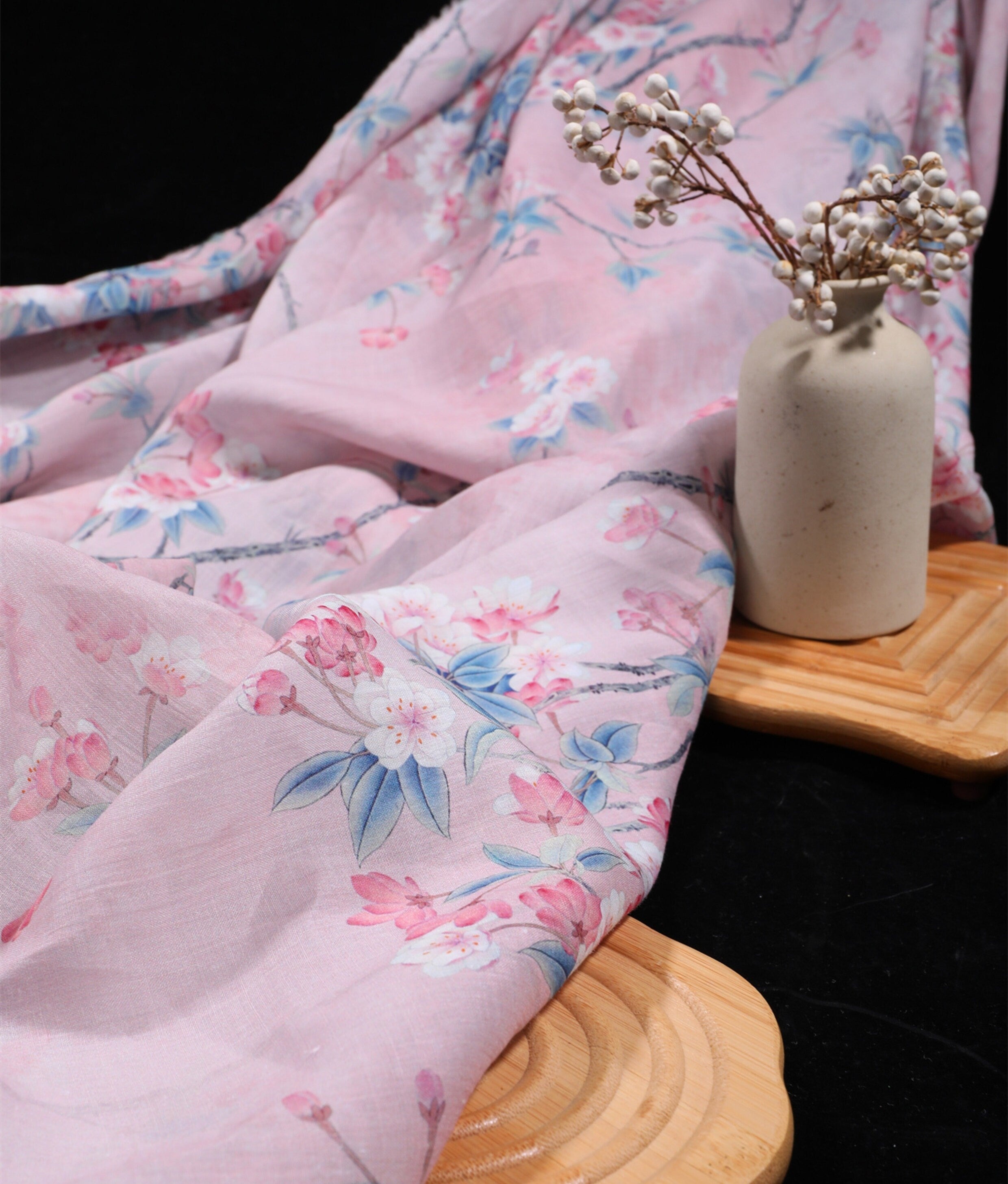 ZHENGJUAN - Digital Printing 42 Thread Count Ramie Fabric - 140cm wide by the Yard