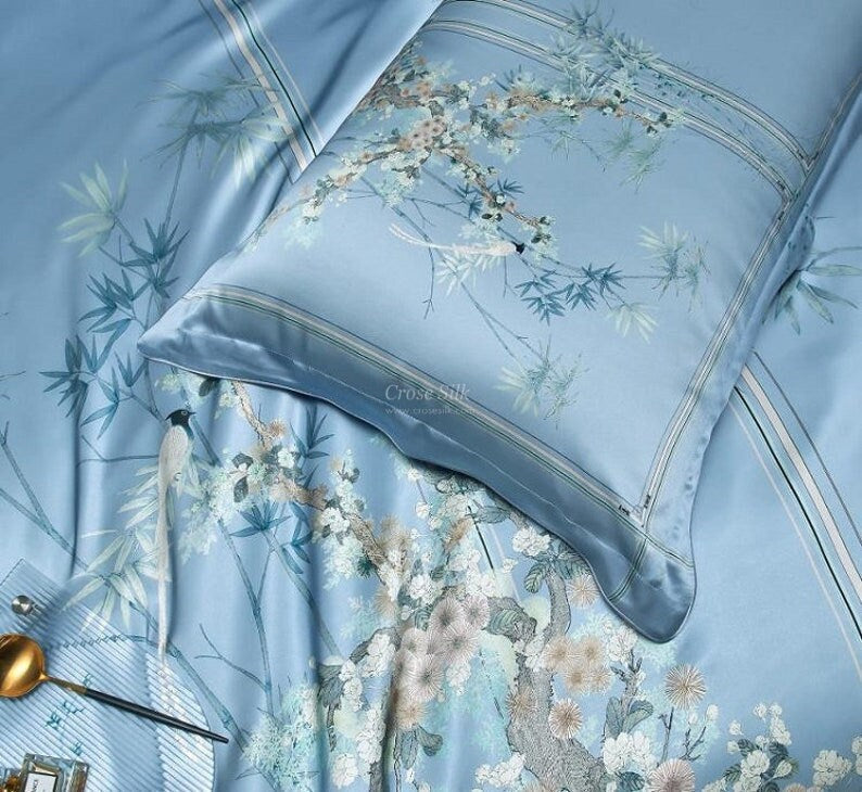XI QUE - 16 Momme 100% Silk Bedding 4pcs Suite