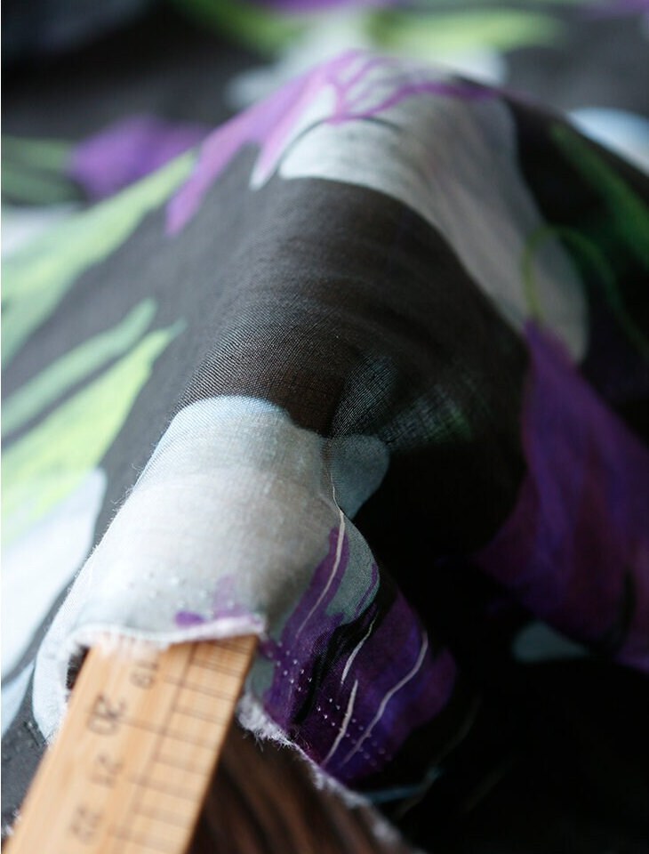 ZYUANW - Digital Printing 42 Thread Count Ramie Fabric - 148cm wide by the Yard