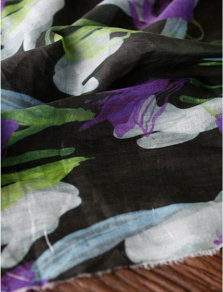 ZYUANW - Digital Printing 42 Thread Count Ramie Fabric - 148cm wide by the Yard