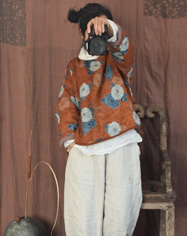 HUANGHUN - Digital Printing 42 Thread Count Ramie Fabric - 140cm wide by the Yard