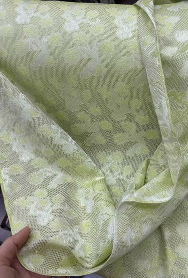 XYLN013 - Leno silk fabric, light yellow,  25 momme 114cm wide by the yard