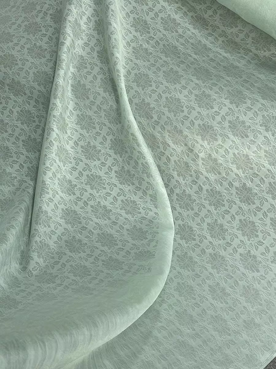 XYLN068 - Leno silk fabric, sheer and super light 100% silk,  15 momme 114cm wide by the yard