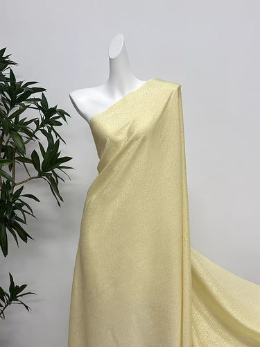 XYLN030 - Leno silk fabric, Gold weave, light yellow, 114cm wide by the yard