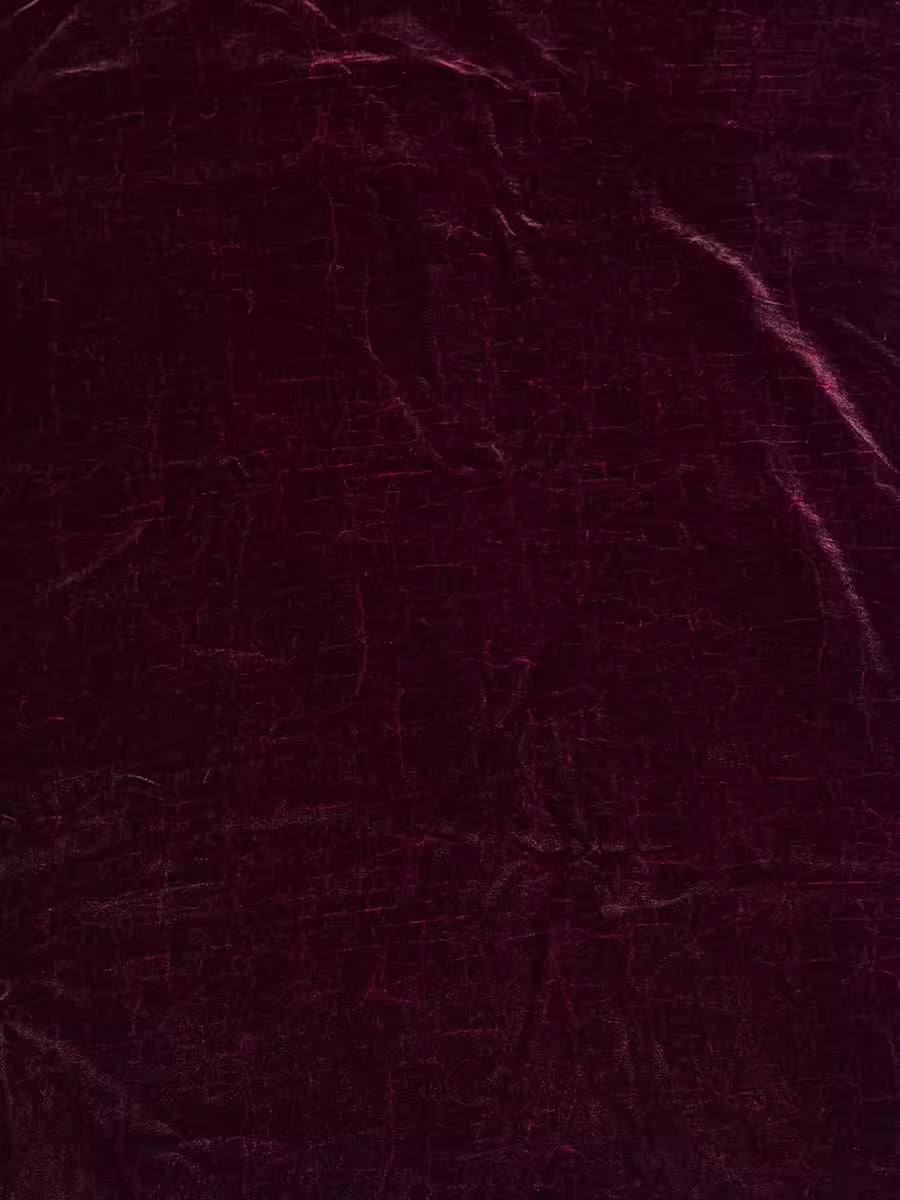 XYYHSR003 - Plant-dyed Print Silk Velvet Fabric, 140cm wide by the Yard