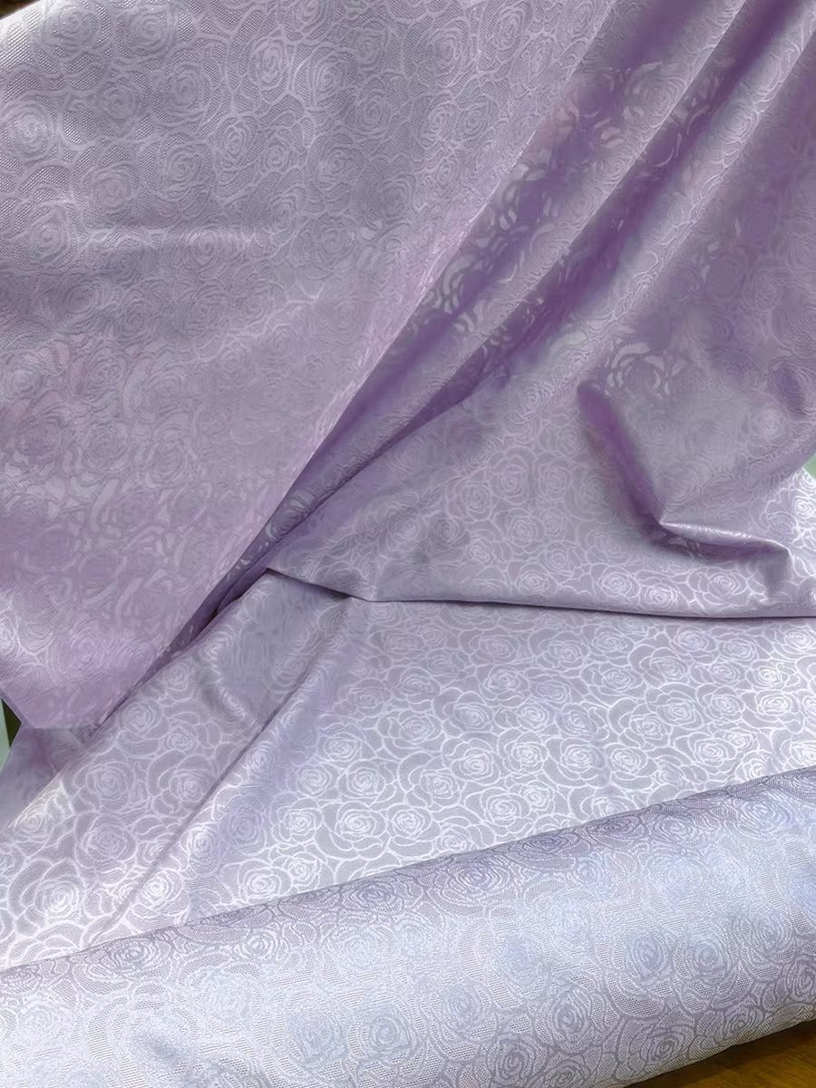 XYLN015 - Leno silk fabric, light purple,  25 momme 114cm wide by the yard
