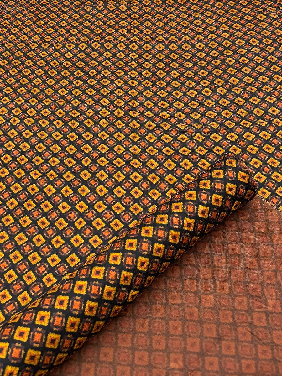 XYGZ - Plant dyed HongYunSha Silk fabric, Openwork HUALUO, 25 momme 110cm wide by the Yard