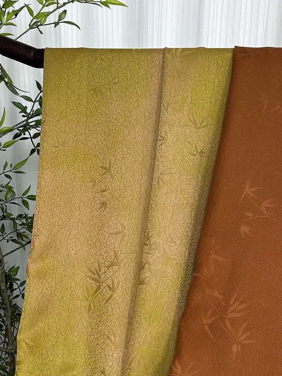 XYZYW - Plant dyed HongYunSha Silk fabric, Openwork HUALUO, 25 momme 110cm wide by the Yard