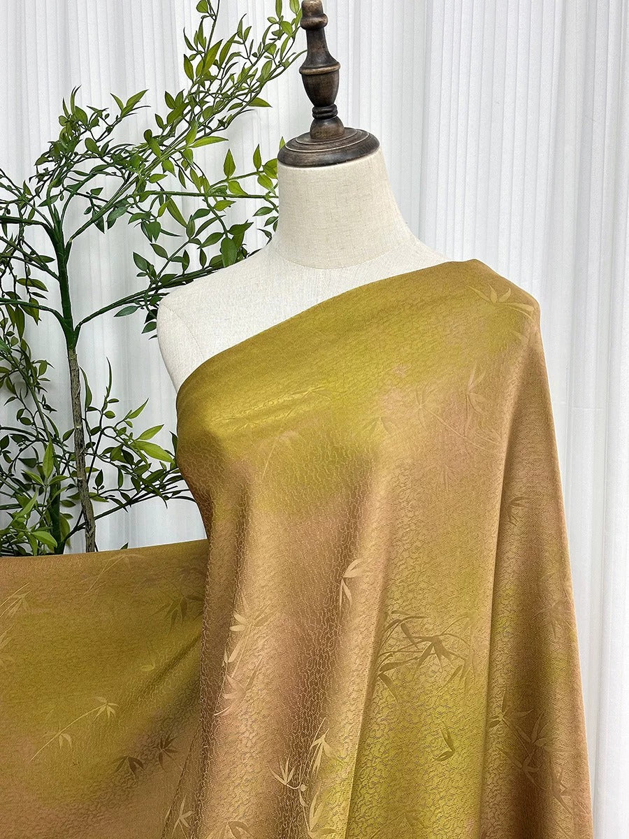 XYZYW - Plant dyed HongYunSha Silk fabric, Openwork HUALUO, 25 momme 110cm wide by the Yard