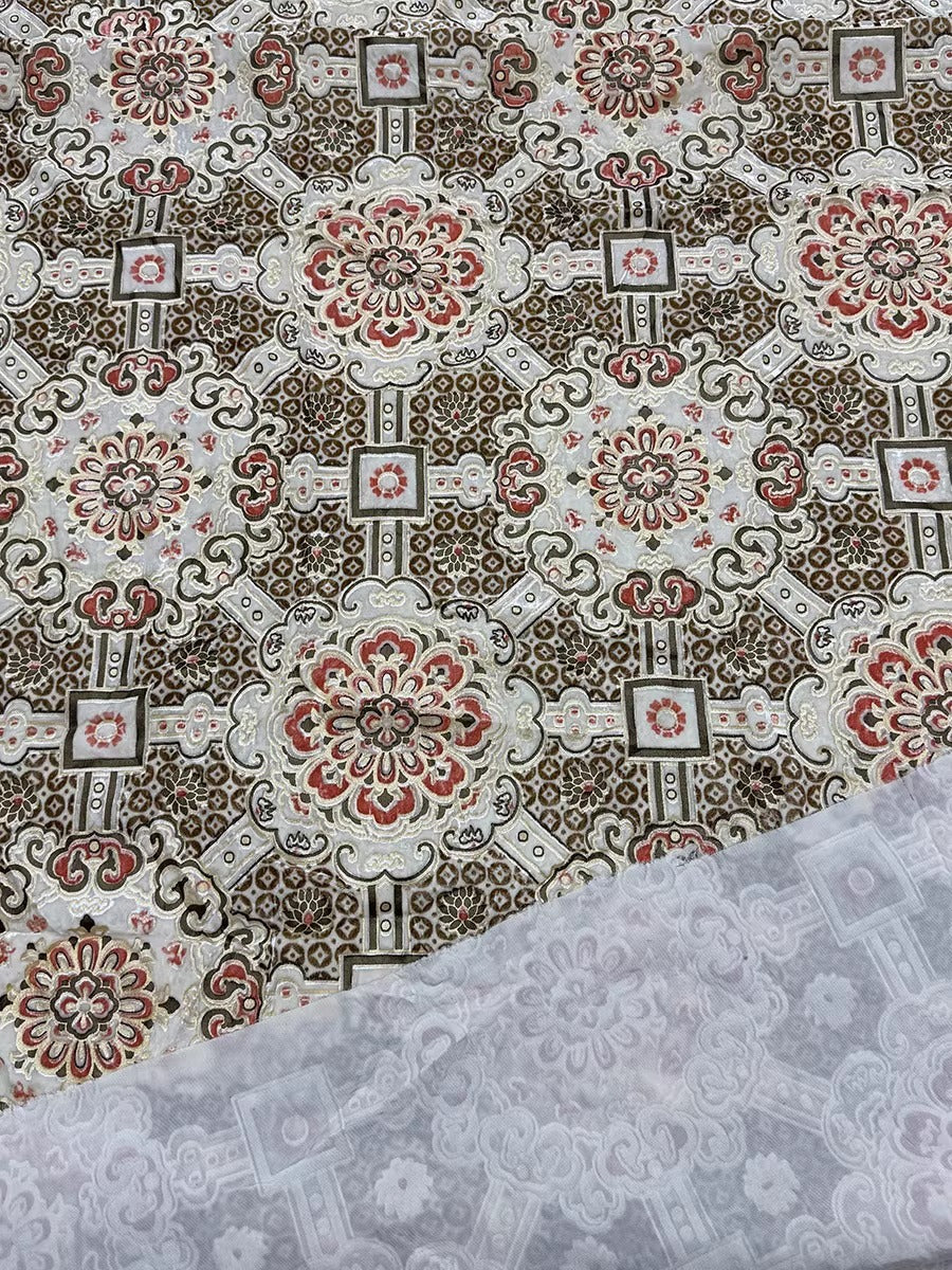 XYYHSR018 - Hot Stamping Metallic Silk Velvet Fabric, 140cm wide by the Yard