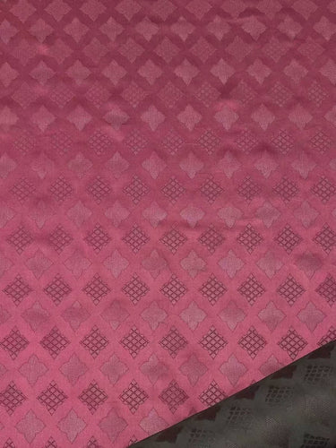 橙 Mud Silk fabric, Jacquard HUALUO, 25 momme 110cm wide by the Yard