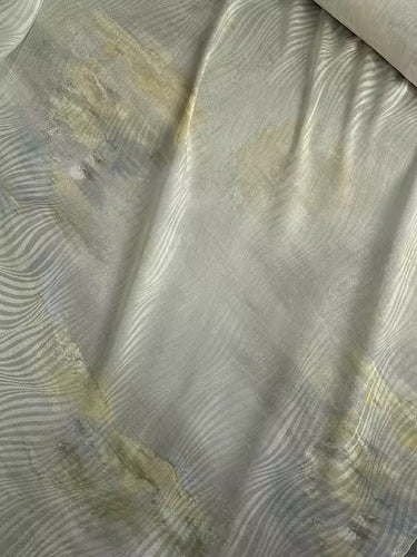 XYLN052 - Leno silk fabric with beautiful prints, 114cm wide by the yard