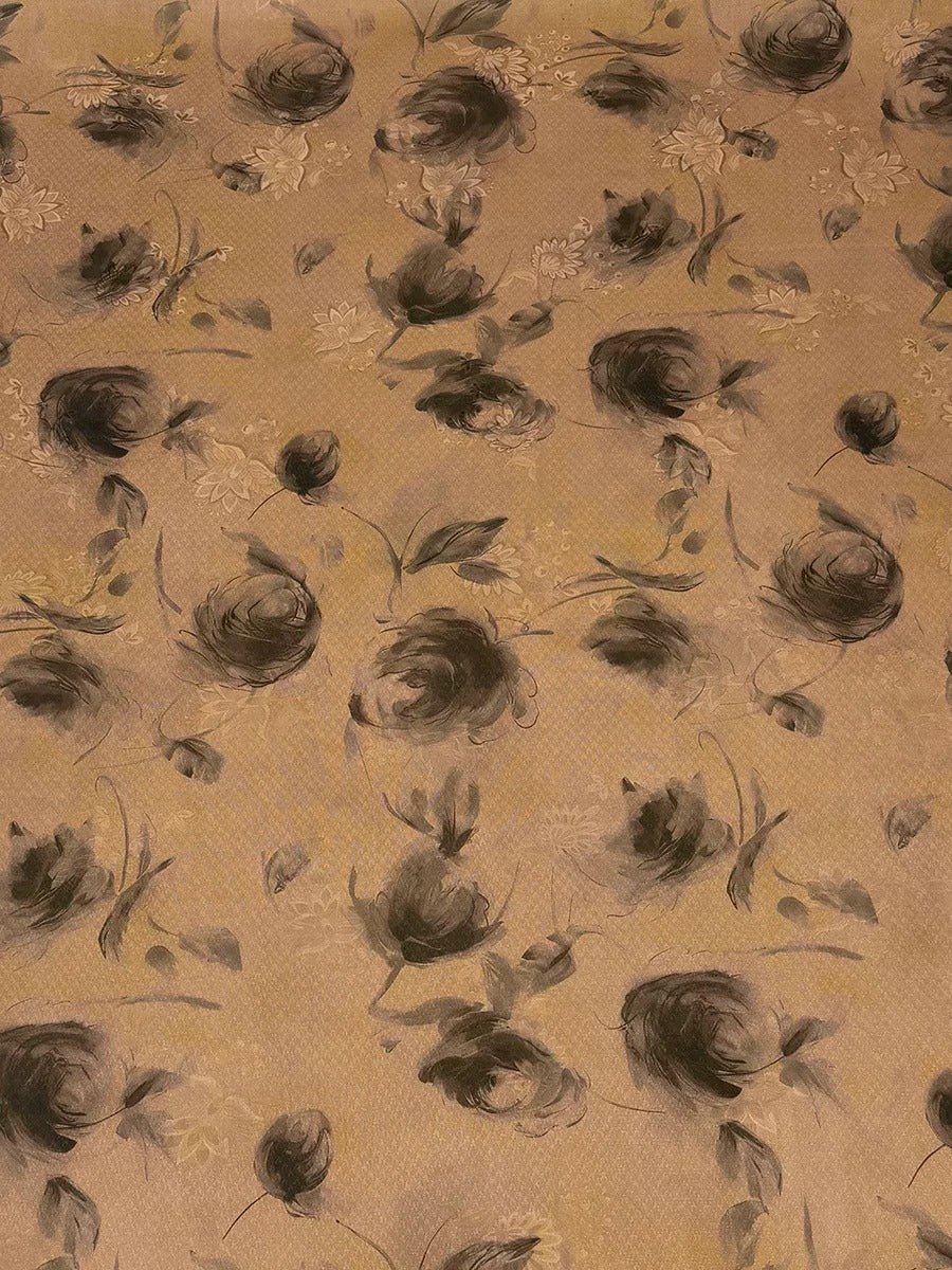 XYYYMG - Plant dyed HongYunSha Silk fabric, Openwork HUALUO, 25 momme 110cm wide by the Yard