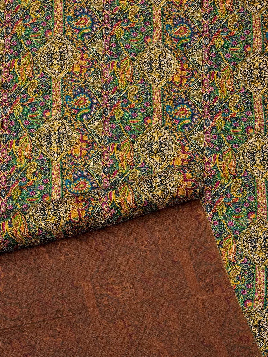 XYCSTY - Plant dyed HongYunSha Silk fabric, Openwork HUALUO, 25 momme 110cm wide by the Yard