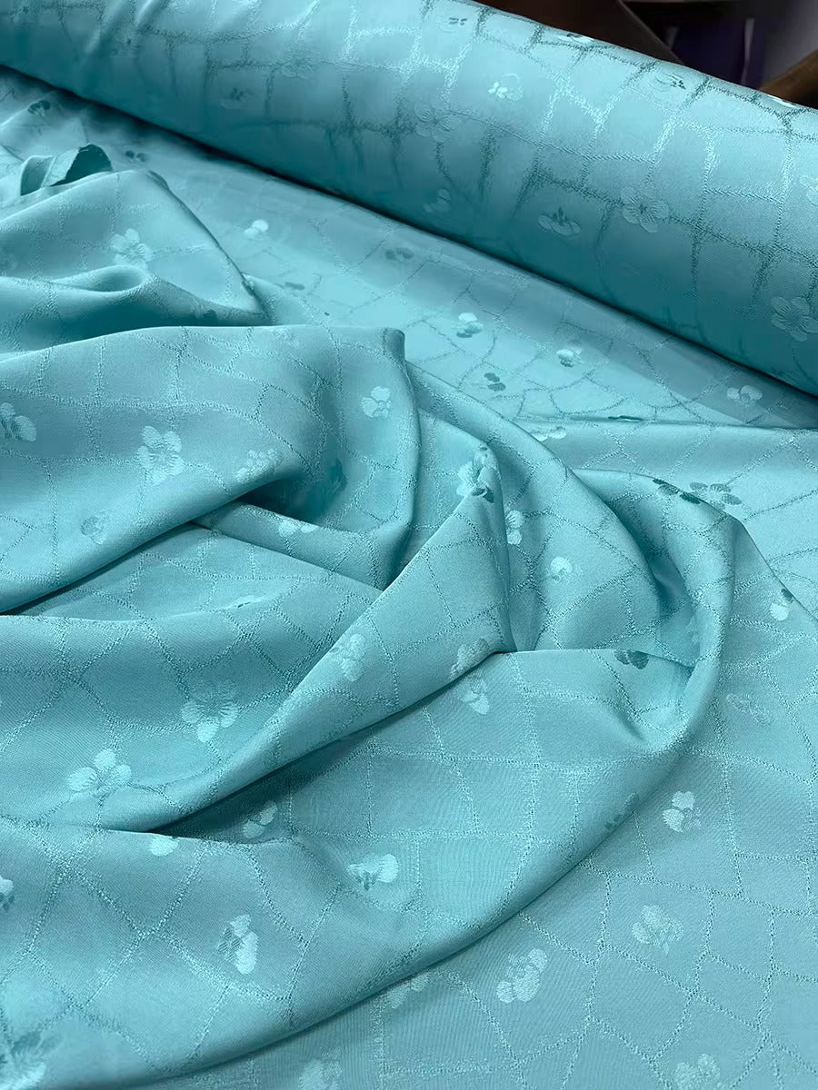 XYLN024 - Leno silk fabric, plum blossom, 114cm wide by the yard