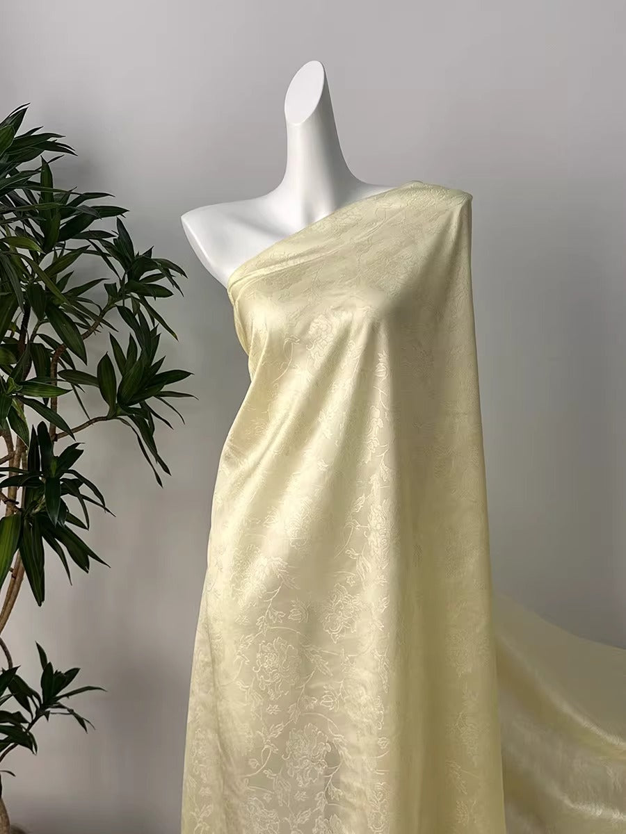 XYLN065 - Leno silk fabric, sheer and super light 100% silk,  15 momme 114cm wide by the yard