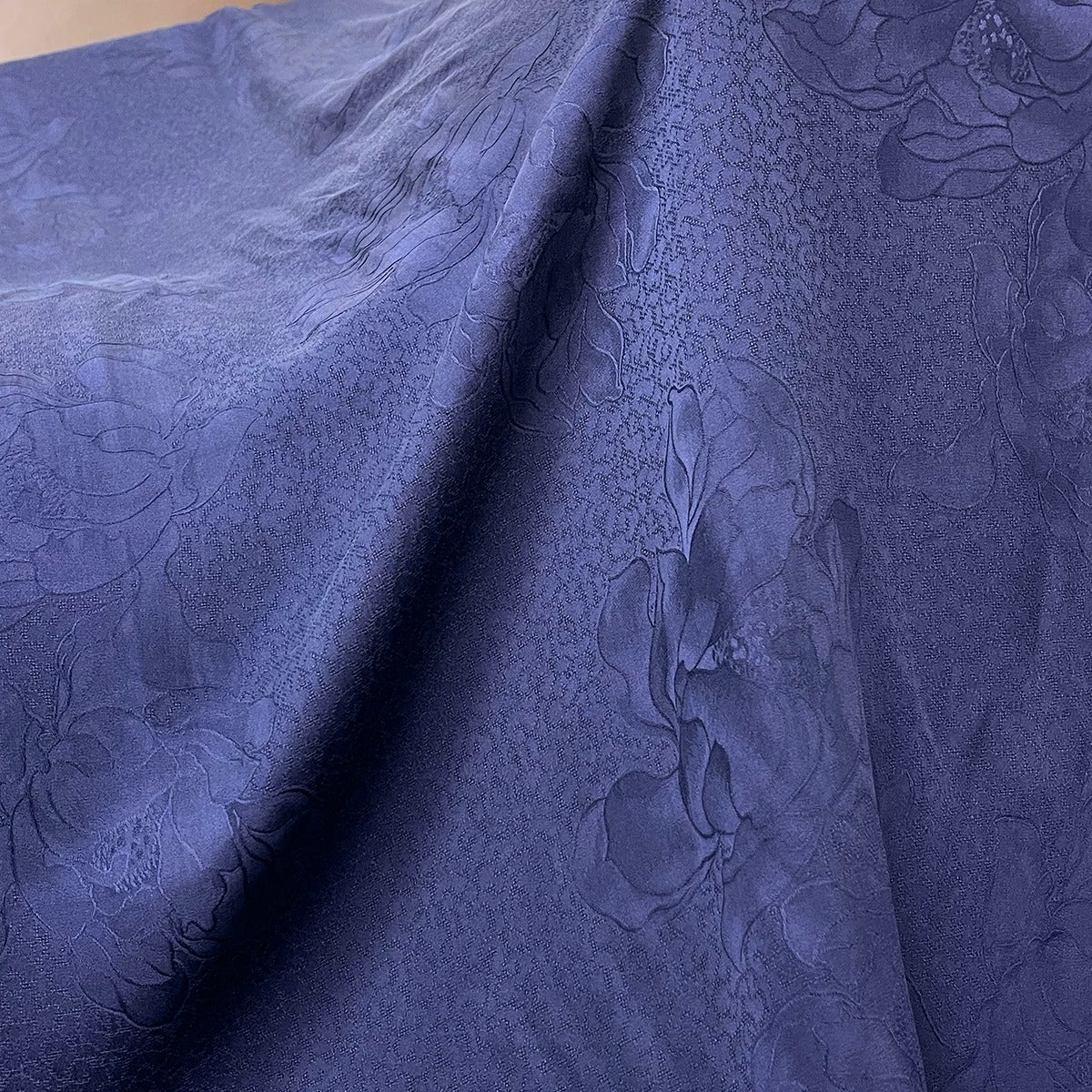 XYCSMD - Plant dyed HongYunSha Silk fabric, Openwork HUALUO, 25 momme 110cm wide by the Yard