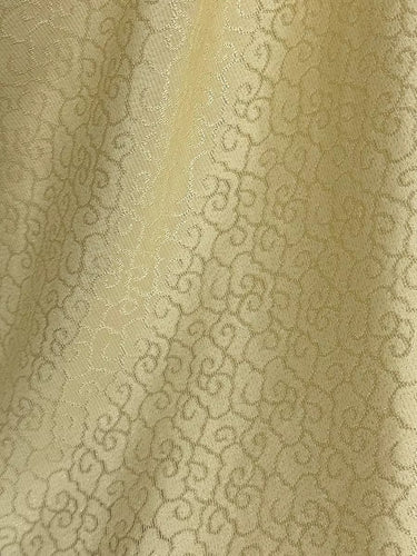 XYLN030 - Leno silk fabric, Gold weave, light yellow, 114cm wide by the yard