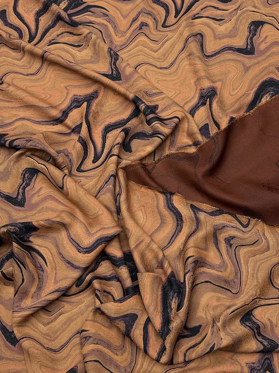 XYHBLW - Plant dyed HongYunSha Silk fabric, Openwork HUALUO, 25 momme 110cm wide by the Yard