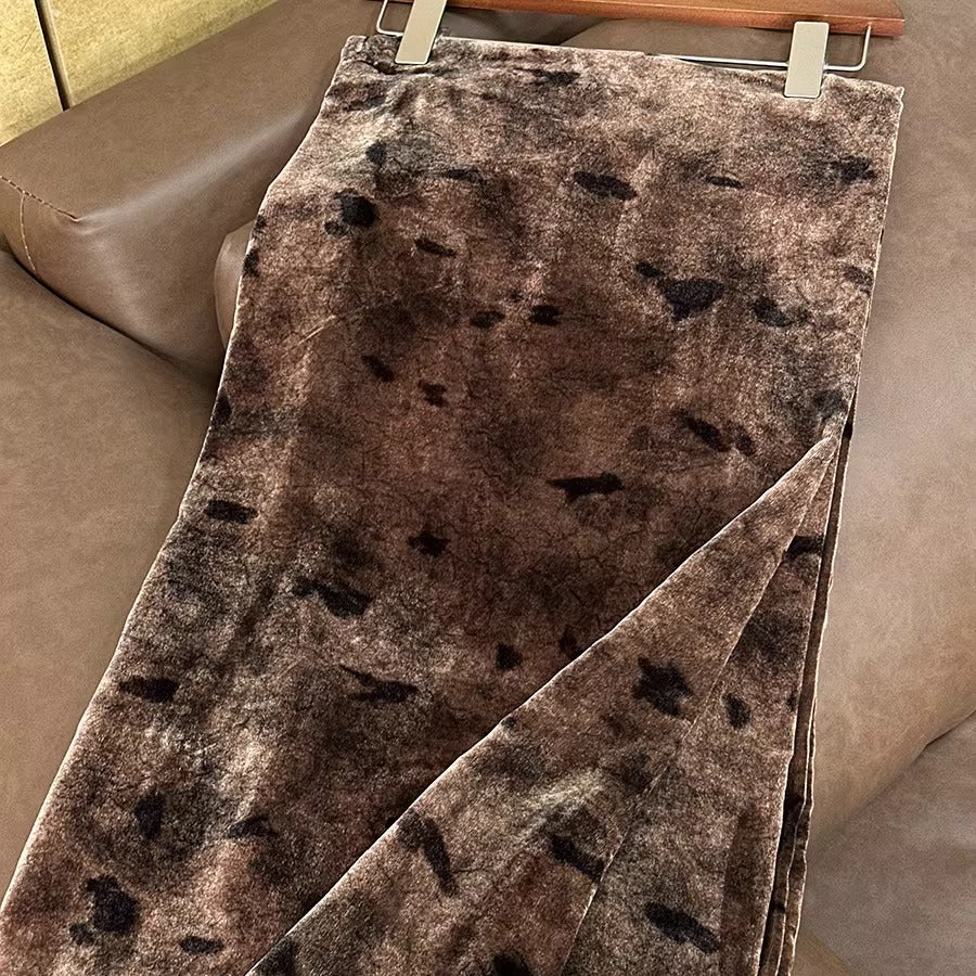 XYYHSR046 - Print Silk Velvet Fabric, 140cm wide by the Yard