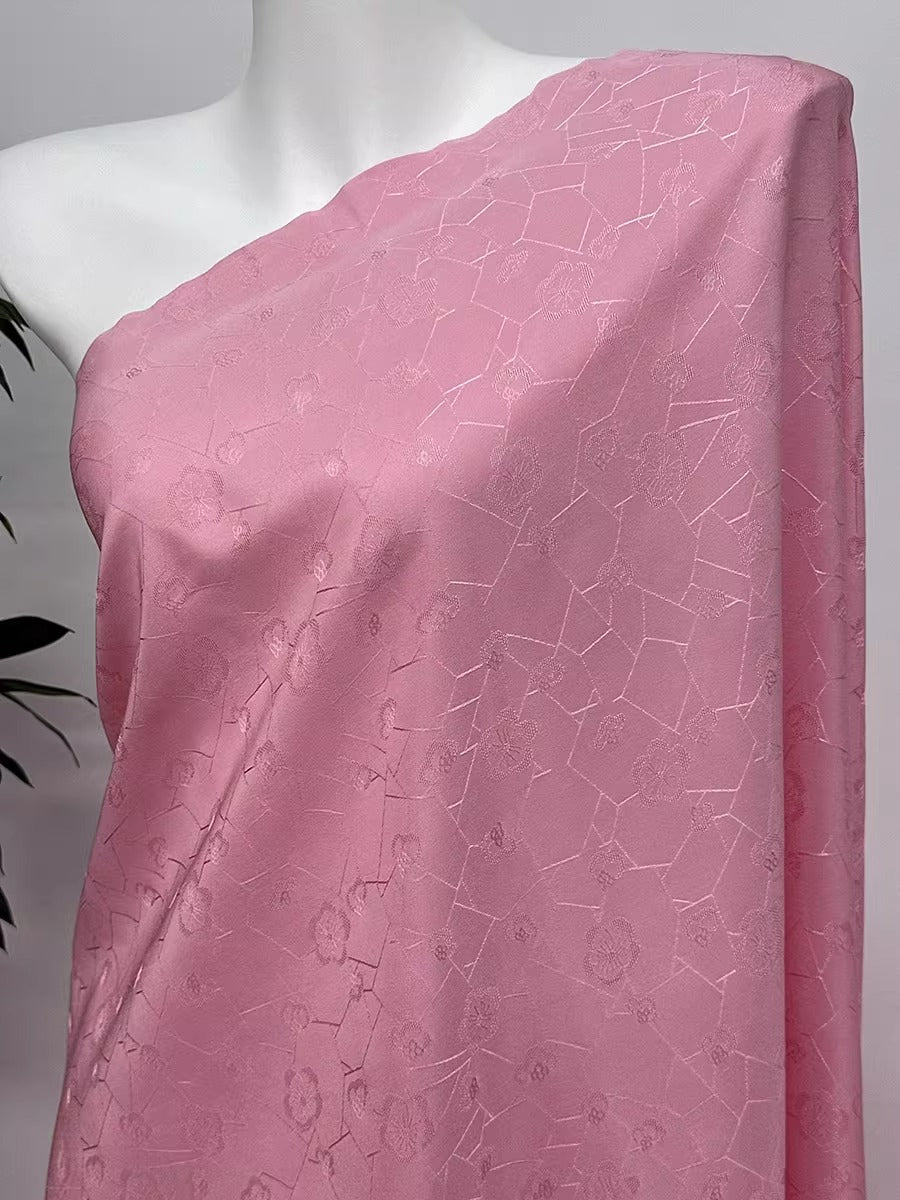 XYLN024 - Leno silk fabric, plum blossom, 114cm wide by the yard