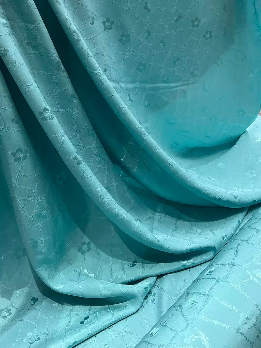 XYLN024 - Leno silk fabric, plum blossom, 114cm wide by the yard