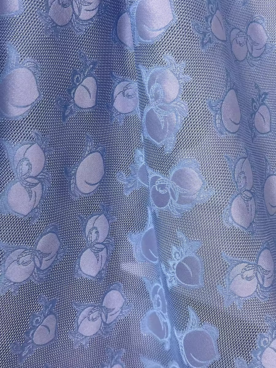 XYLN016 - Leno silk fabric, blue peach,  25 momme 114cm wide by the yard