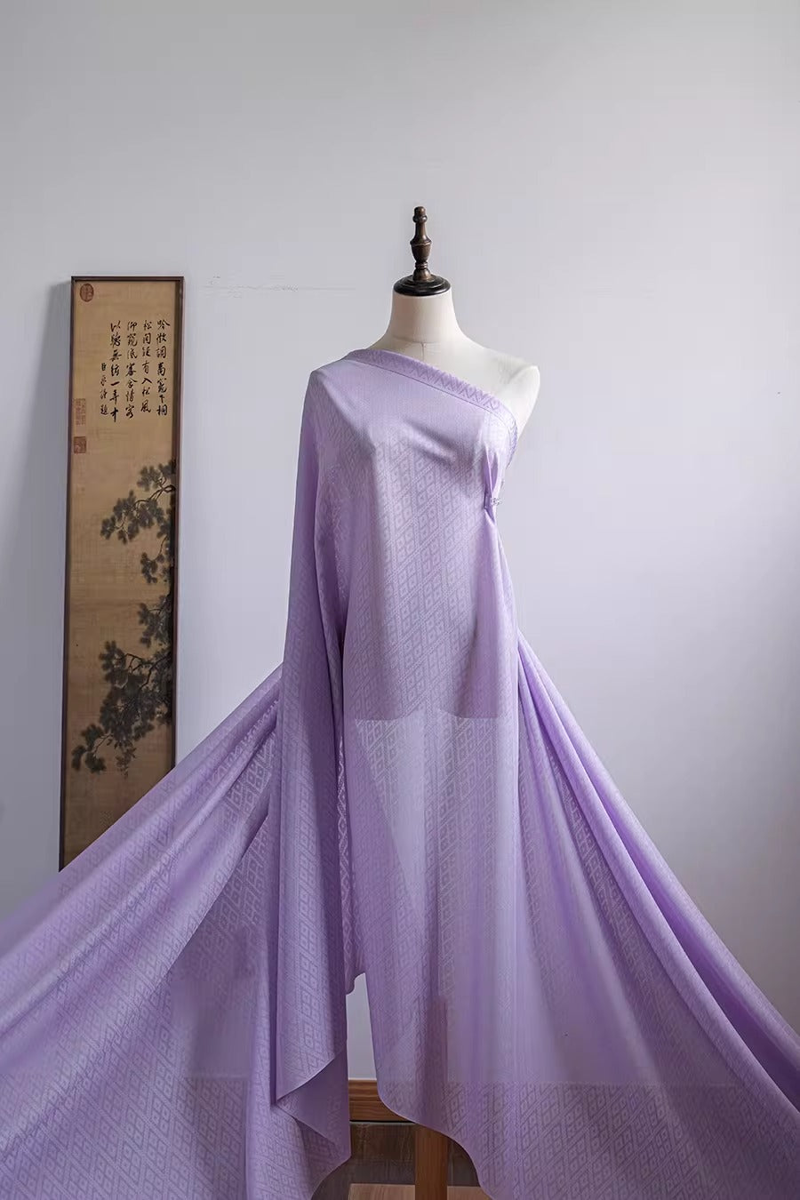 XYLN020 - Leno silk fabric, dusty pink, 114cm wide by the yard