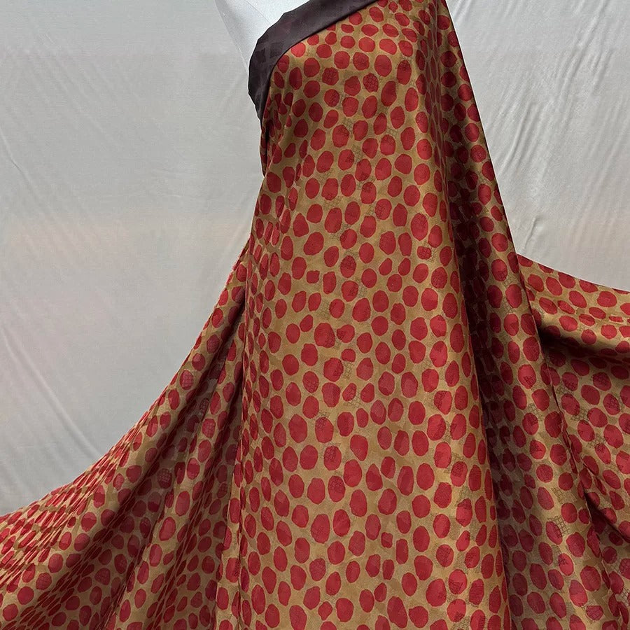 葫芦  Mud Silk fabric, Jacquard HUALUO, 25 momme 110cm wide by the Yard
