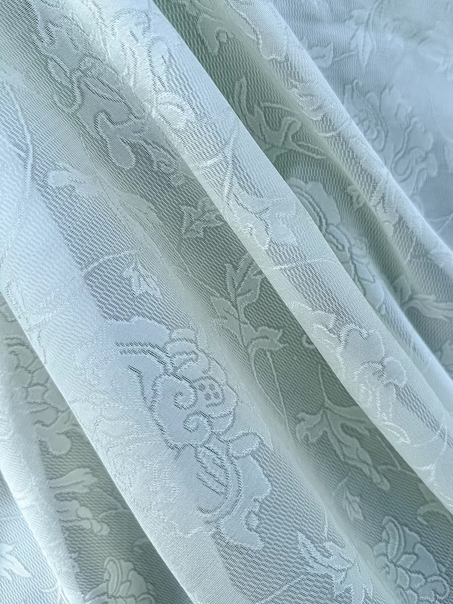 XYLN061 - Leno silk fabric, sheer and super light 100% silk,  15 momme 114cm wide by the yard