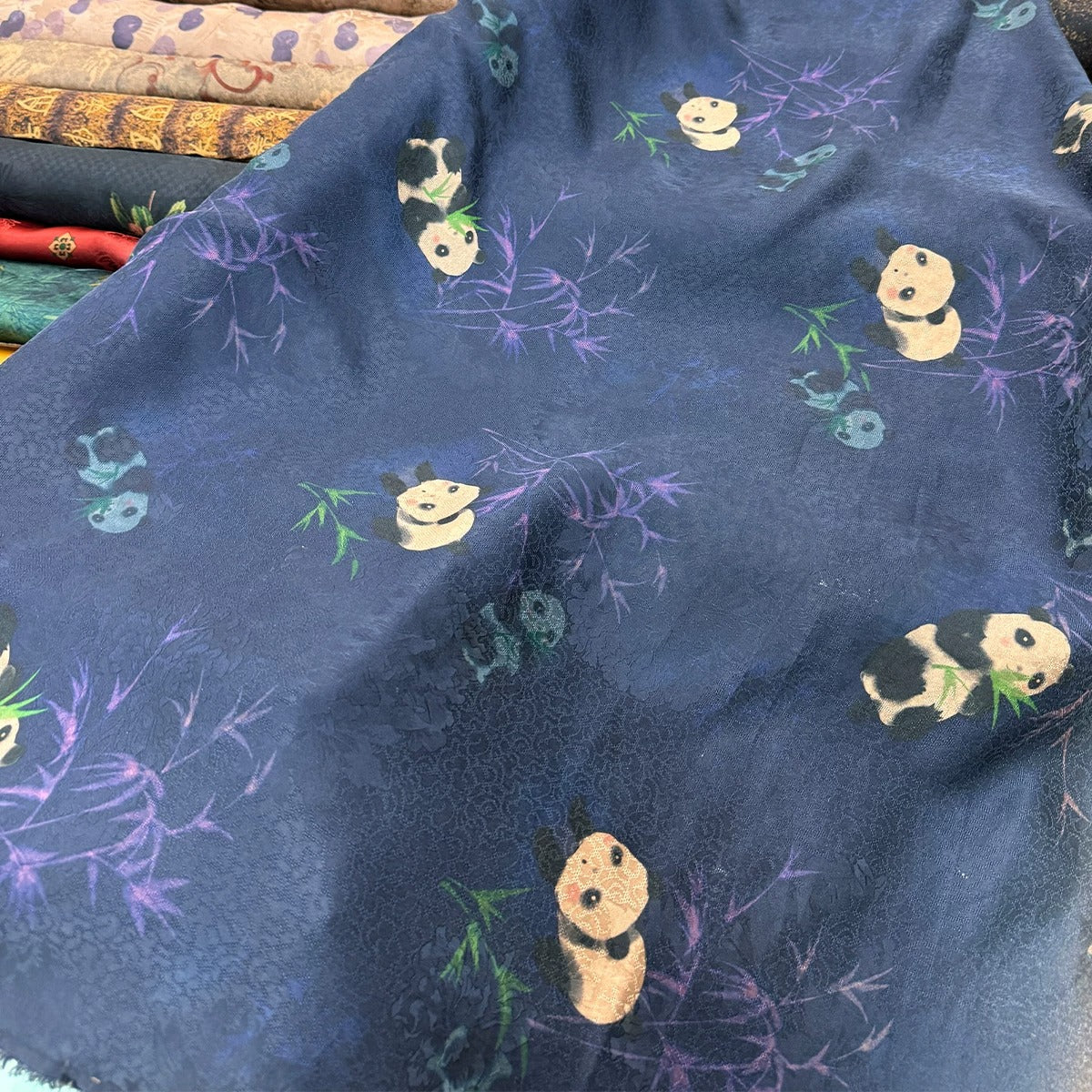 XYXMBZ - Plant dyed HongYunSha Silk fabric, Openwork HUALUO, 25 momme 110cm wide by the Yard