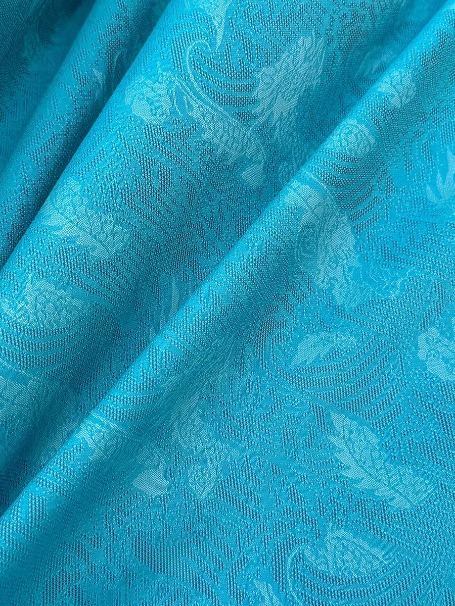 李德喜。四经八纬色织罗XYLN003 - Leno silk fabric,  blue,  25 momme 114cm wide by the yard