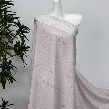 XYLN048 - Leno silk fabric with beautiful prints,  114cm wide by the yard