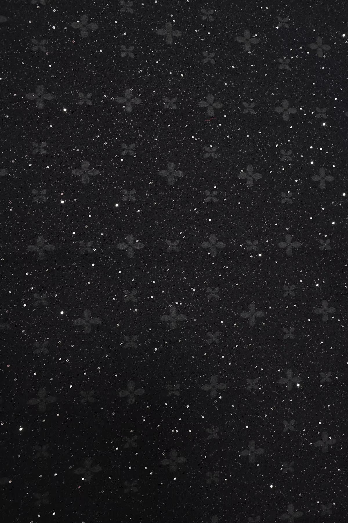 SJKSM008- Jacquard silk wool blend fabric,  55 momme ,flower black , 135cm wide by the yard